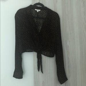 New animal print long sleeve shirt